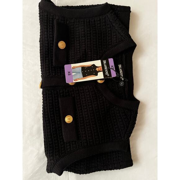 [BLANKNYC] Sleeveless Knit Vest Cardigan Black (Size S) - NWT - Picture 10 of 10